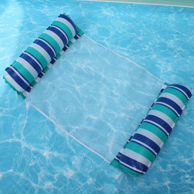 Foldable inflatable lounger for water