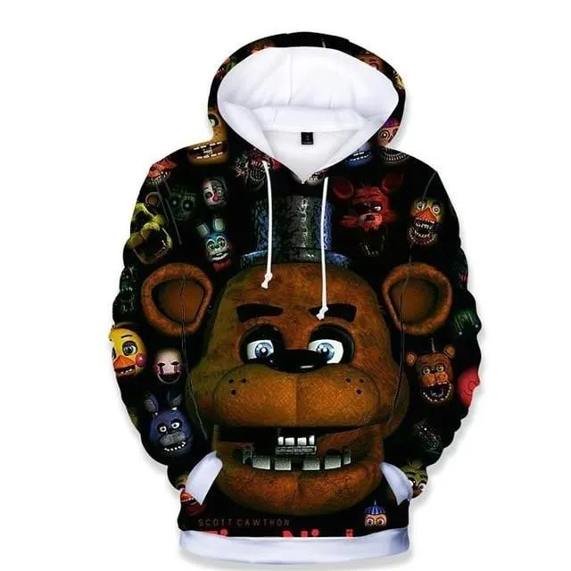 Children's colourful sweatshirt with print Five nights at Freddy's