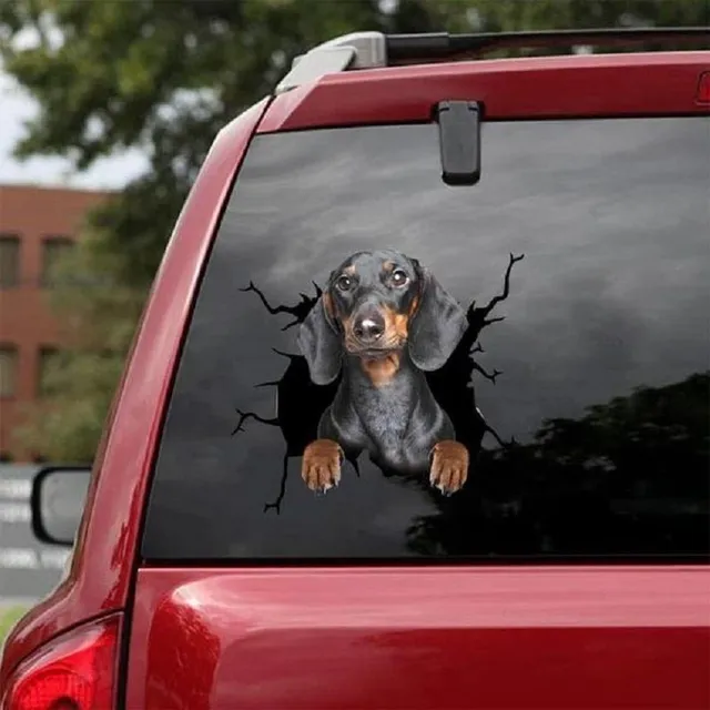 3D stylish car stickers with dog motif