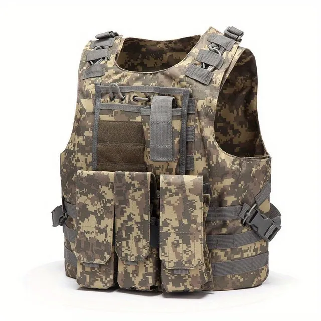 Vesta ajustabilă Airsoft, Vestă ușoară de antrenament din material textil Oxford, Vestă de airsoft de exterior, Potrivită pentru 50-100KG