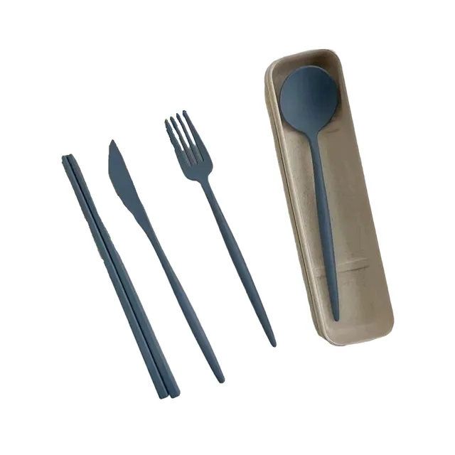 Travel cutlery case grey Bong modra