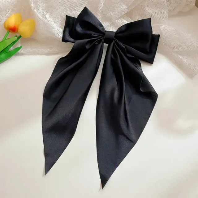 Elegant simple hair clip with hair bow - Different colors