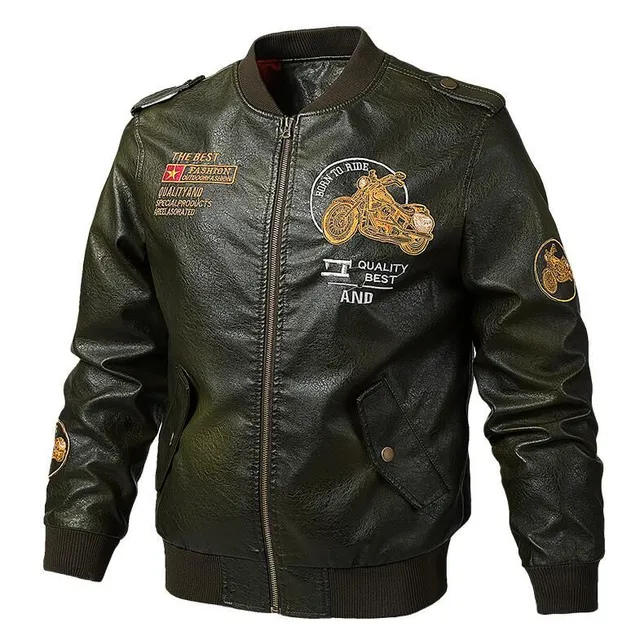 Przykład męskiej kurtki motocyklowej
