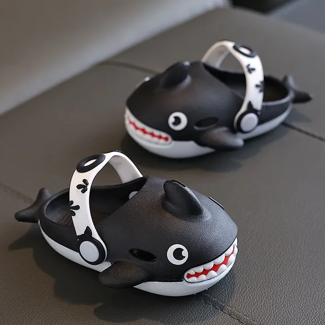 Children's summer beach slips in the shape of a shark