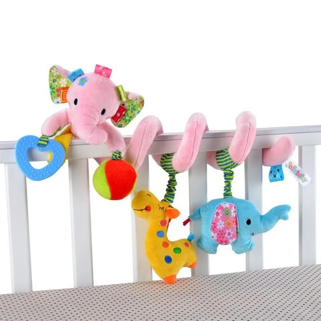 Piece of cake on crib spiral elephant