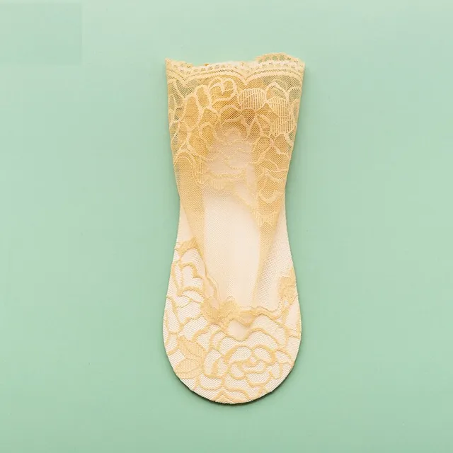 Women's elastic socks with lace