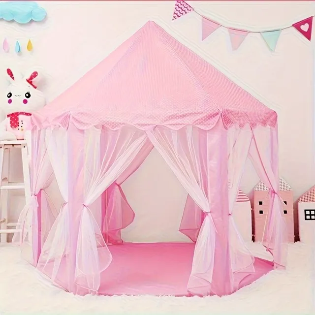 Children's Play tent - Hexa castle for small princesses and knights