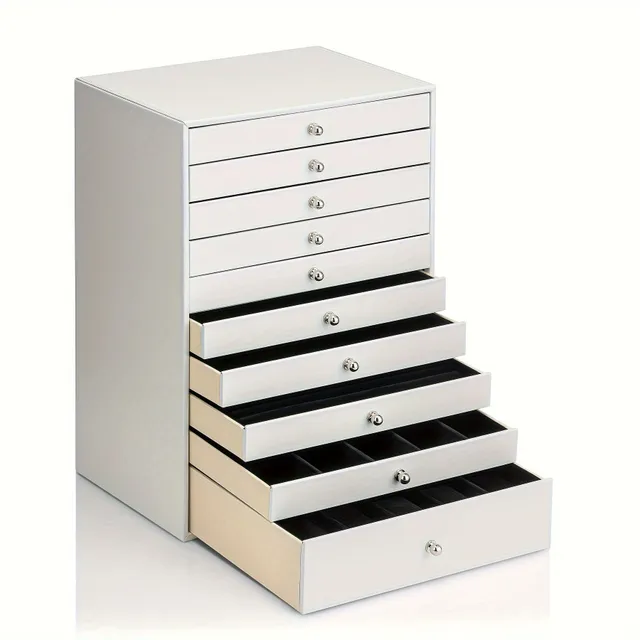 Ten-layer jewelry box with large capacity