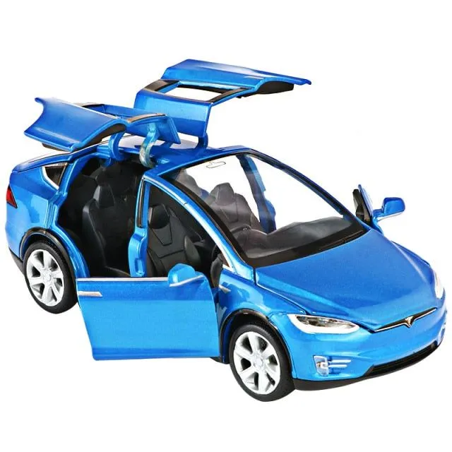 Tesla Model X - wiele kolorów modra