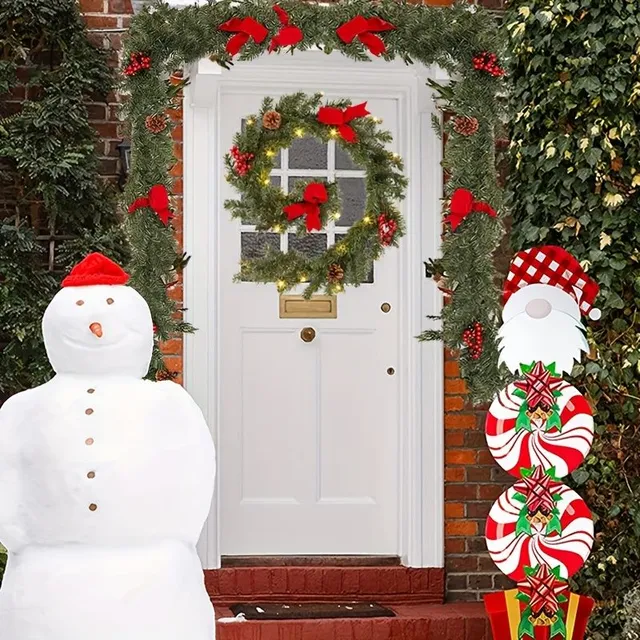 Christmas rattan curtain with light LED chain, 1.8 m - Christmas tree decoration, door, window