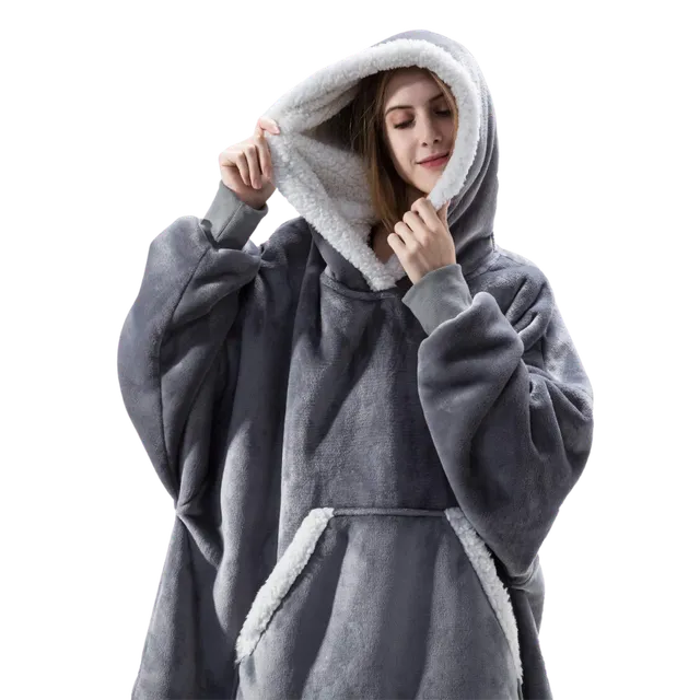 Giant blanket with hood