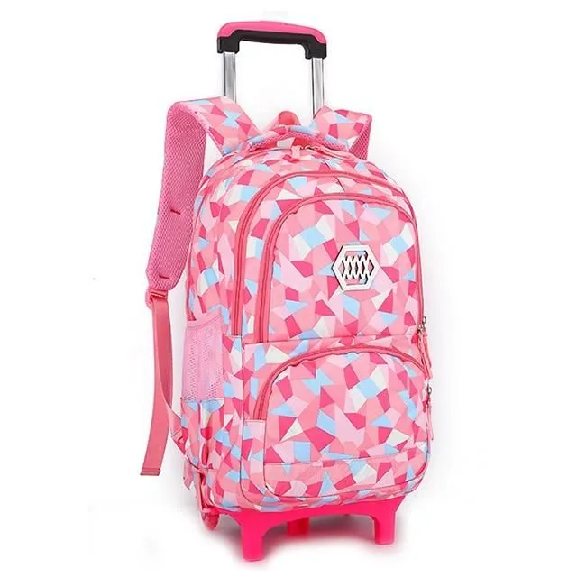 School backpack on wheels