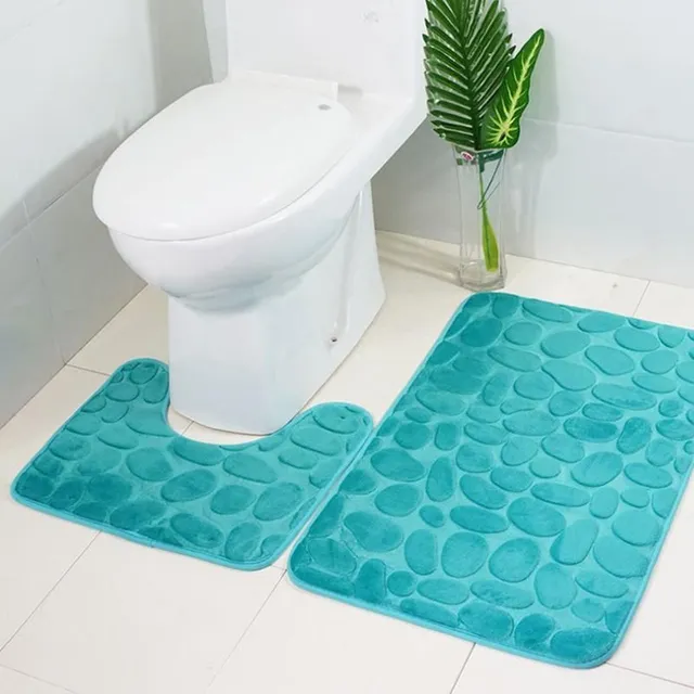 2pcs/set Pebbles Bathroom mat Set