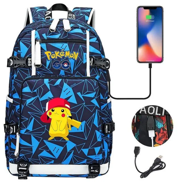 Pokémon backpack with charging function - Pikachu