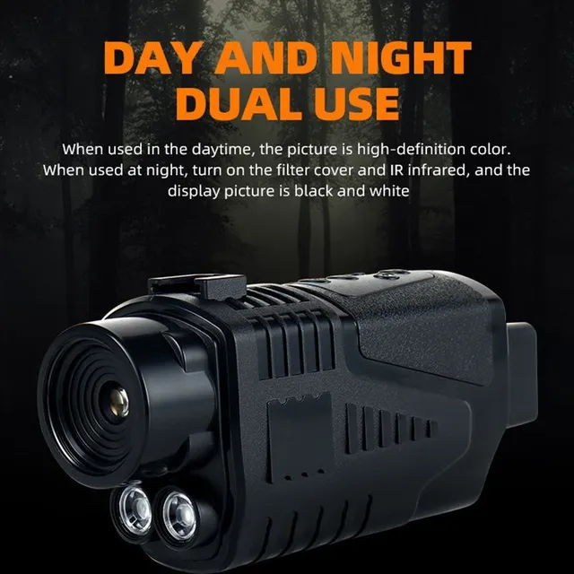 Night vision R17 - Infrared view, 5x digital zoom, Pocket monocular, Photos and videos, Suitable for camping, travel, night fishing