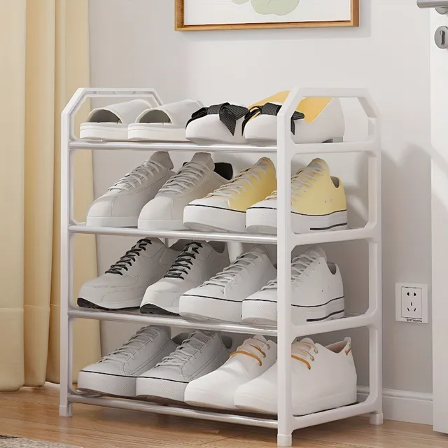 Organizador práctico para zapatos de gran capacidad, blanco, 4 niveles