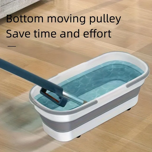Skládací kýbl na mop 1 ks, přenosný kbelík na vodu, obdélníkový domácí kýbl na mytí mopů
