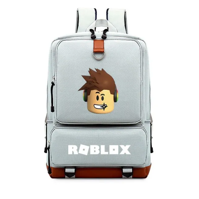 Fashionable backpack for teens with popular Roblox motif