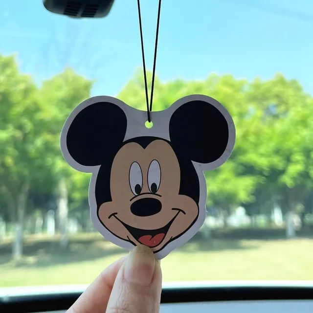 Modern car air freshener with Mickey Mouse Morton motif