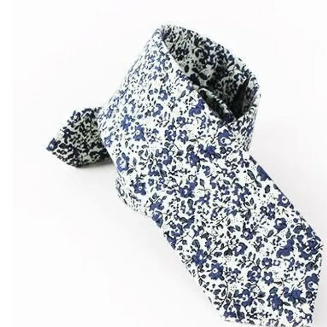 Stylish unisex tie with floral motif Clive