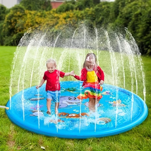 Stříkací hrací podložka na trávu z PVC - vodní hřiště pro děti