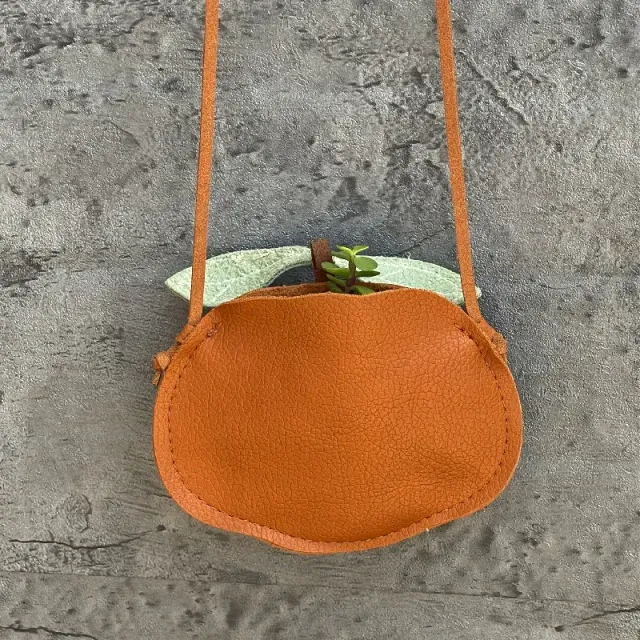 Baby mini crossbody purse with motif pumpkin / pears / ladybugs