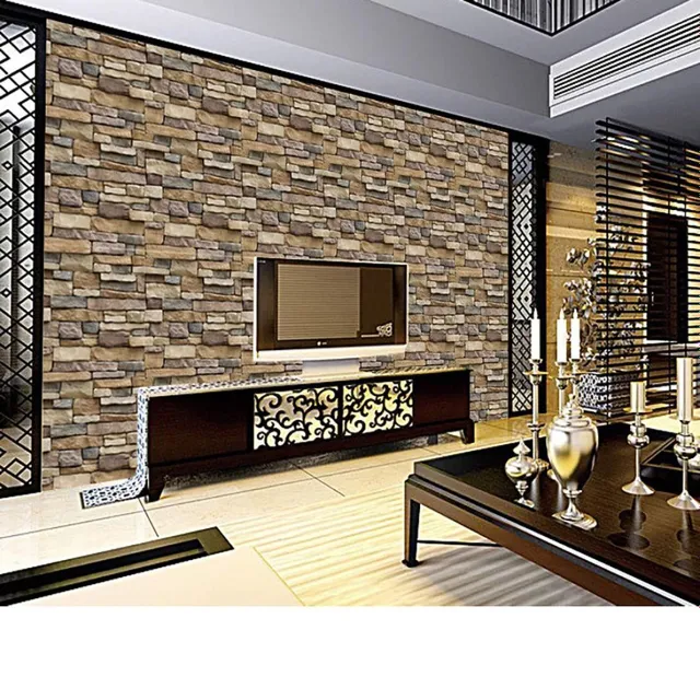 3D wall self-adhesive stone wallpaper