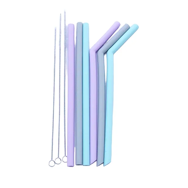 Reusable straw with brush cleaning 6 pcs