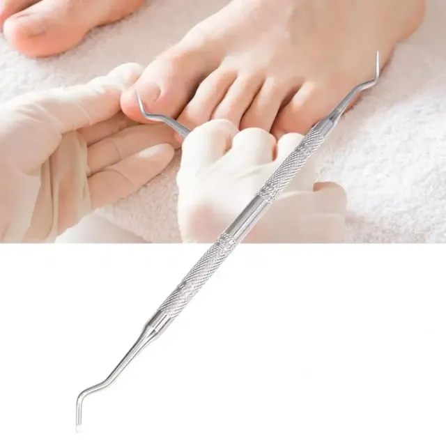 Dvojitý nástroj na nápravu chlpatých nechtov na konci prsta