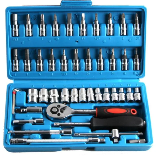 Set de unelte cu ratchet 46 piese