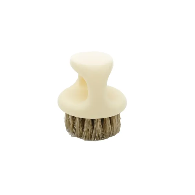 Brosse à barbe en poils de sanglier Brosse à barbe portable 6 x 5,3 cm