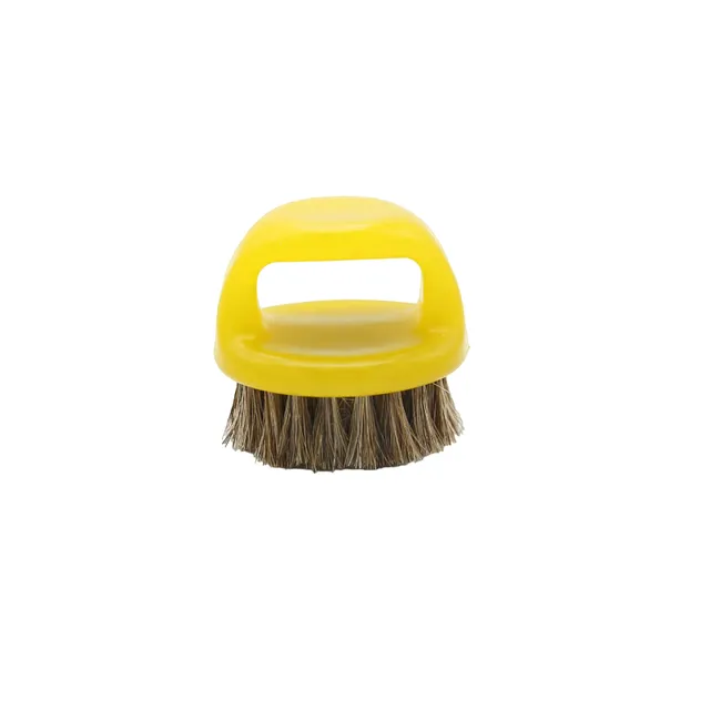 Brosse à barbe en poils de sanglier Brosse à barbe portable 6 x 5,3 cm