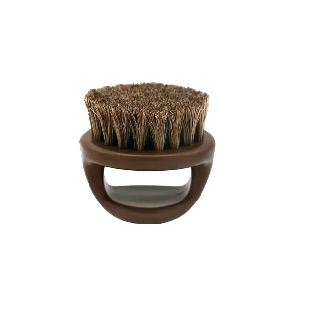 Brosse à barbe en poils de sanglier Brosse à barbe portable 6 x 5,3 cm