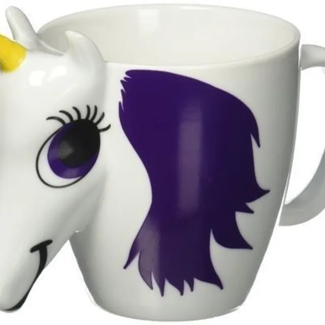 Mug en céramique en forme de licorne