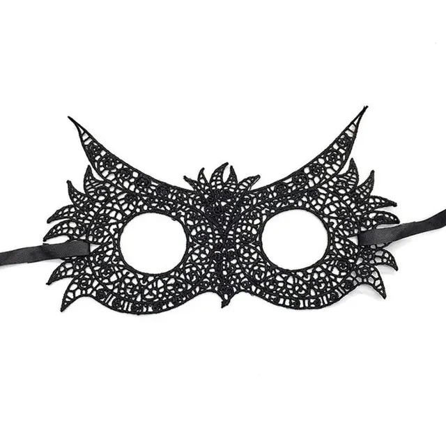 Masque en dentelle avec motif de hibou