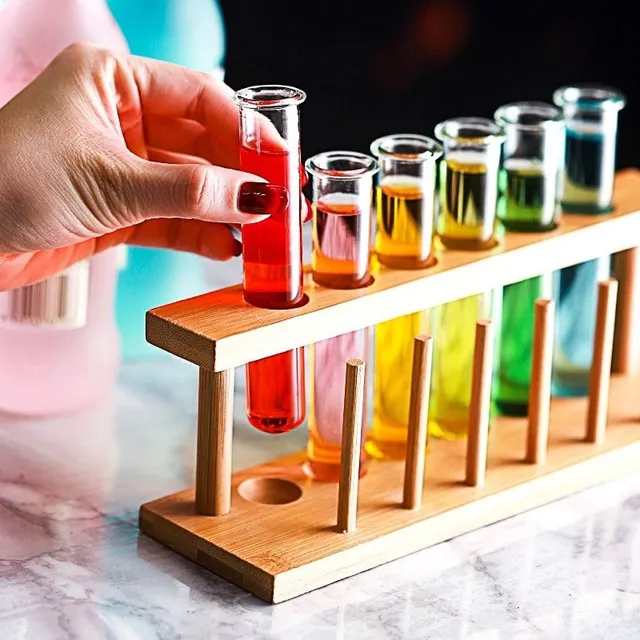 Shots of test tube with stand 6 pcs