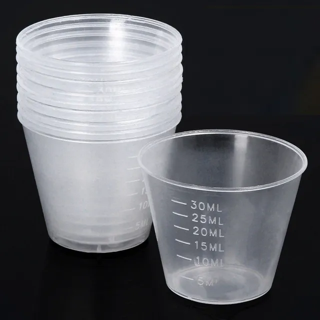 Plastic measuring cup 30 ml 10 pcs