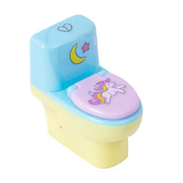 Manual pencil sharpener in the shape of toilet Baby sharpener with unicorn theme Pencil sharpener in unicorn shape Pencil sharpener with rubber for children