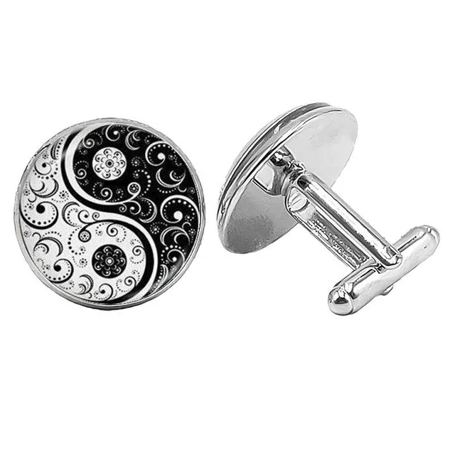 Cuff links Jin and Jang T1347