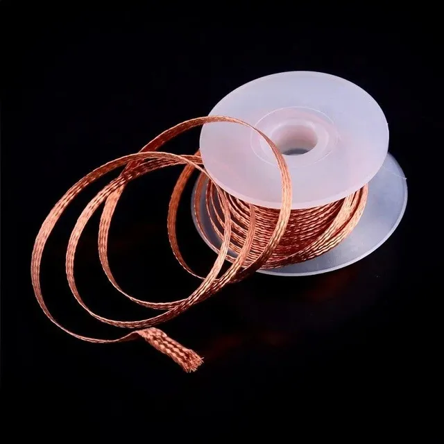 Copper solder wick Copper wire for draining tin Drain draining wire 3 mm 1,5 m