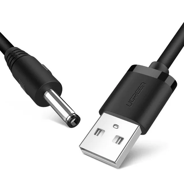 Power cable USB on DC 3.5mm jack M/M 1 m