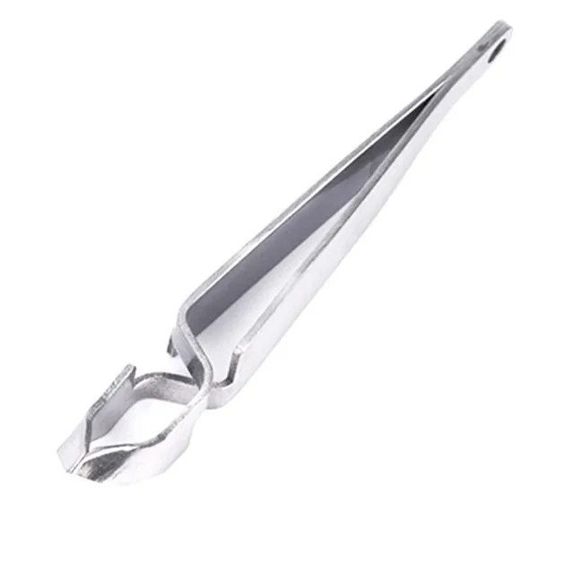 Stainless steel tick tweezers