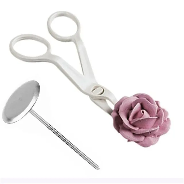 Scissors for marzipan flowers with needle