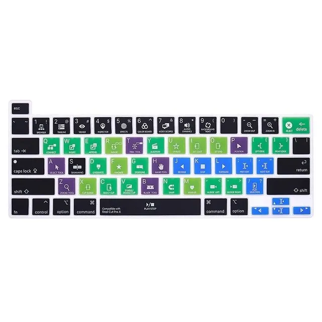 Protective keyboard cover with printing of functional buttons on MacBook Pro 16