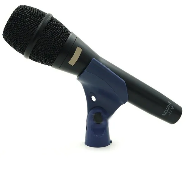 Hand microphone with holder