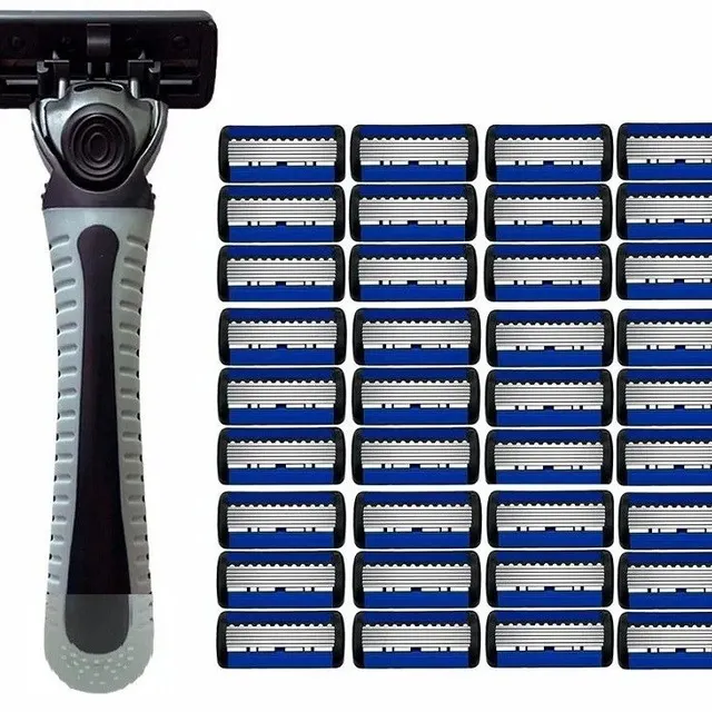 Hand shaver for men and women with 36 spare heads Handle with replaceable blades with six blades