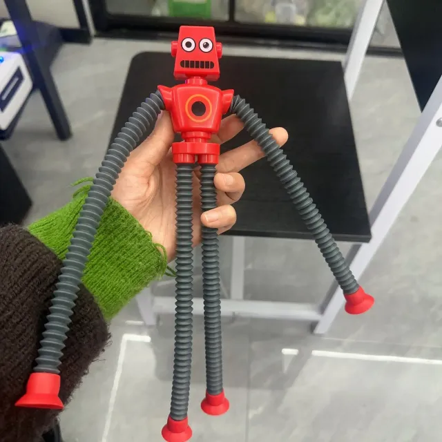Jucărie robotică telescopică pentru copii cu ventuză pentru dezvoltare senzorială