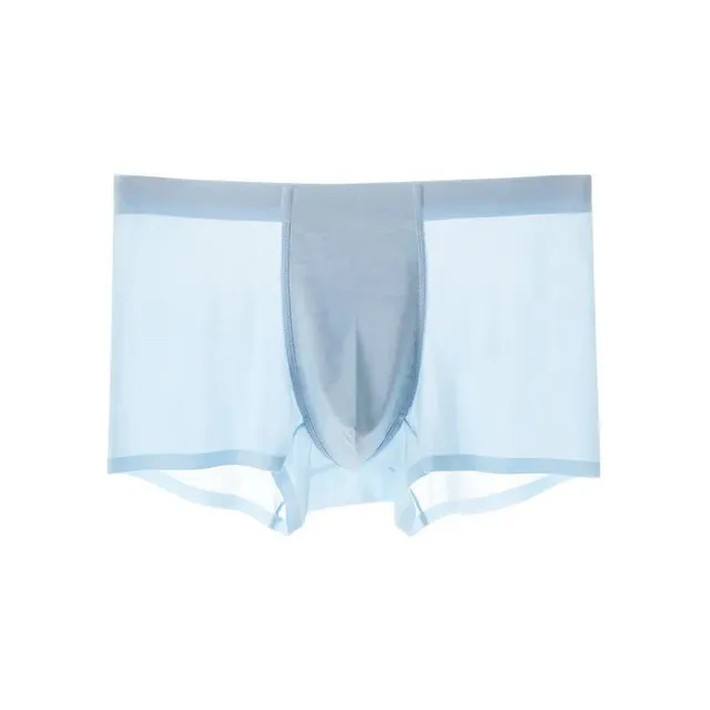 Men's single color antibacterial seamless boxers