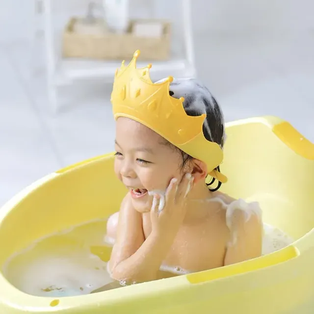 Detská sprchová čiapka, aby sa zabránilo vody z tečúcej do tváre