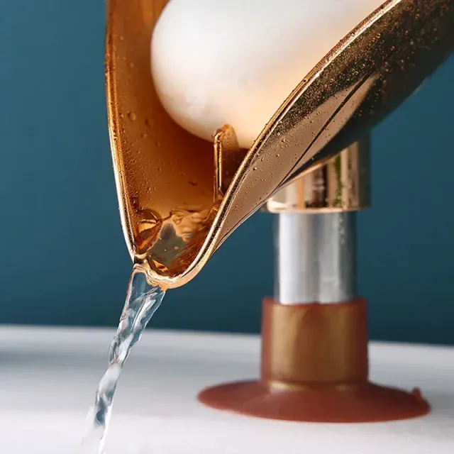 Luxurious gold leaf soap with drain